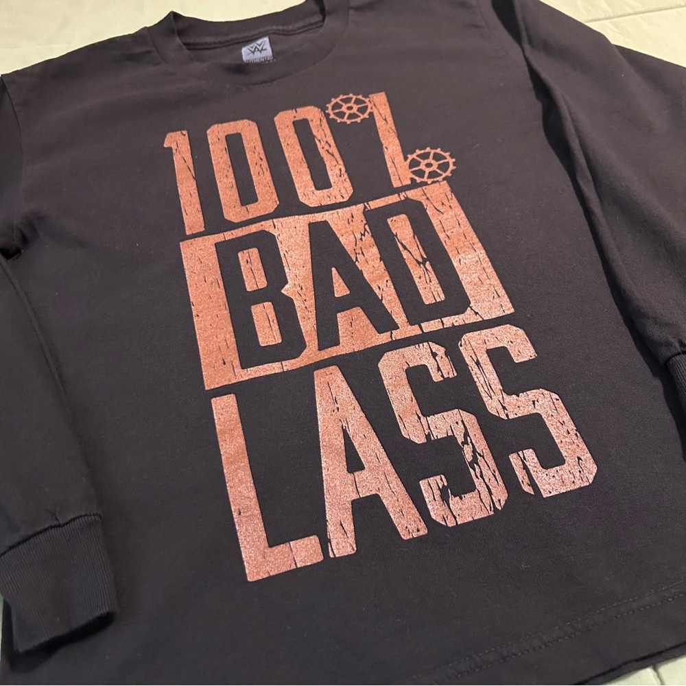 WWE licensed Becky Lynch “100% Bad Lass” Long-sleeve Shirt . Youth Medium